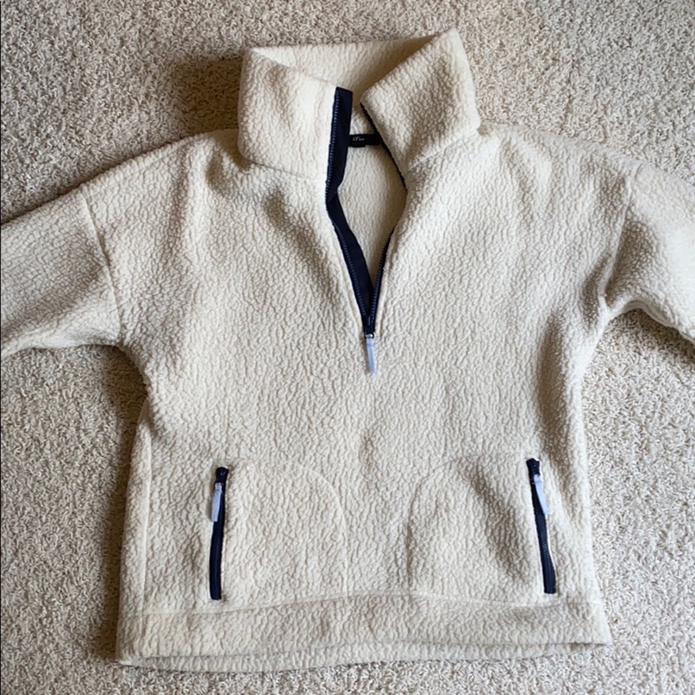 Jcrew quarter zip fleece